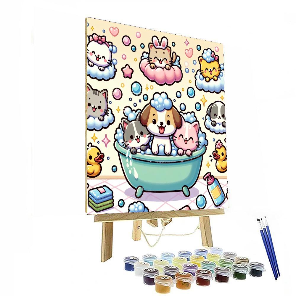 Bubbly Bath Time Adventures Paint By Numbers Art