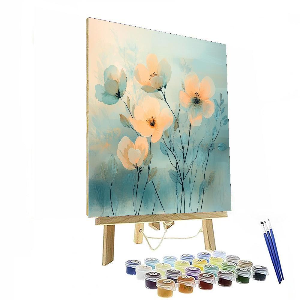 Leonardo Da Vinci Inspired Ephemeral Blossoms  Paint By Numbers Art
