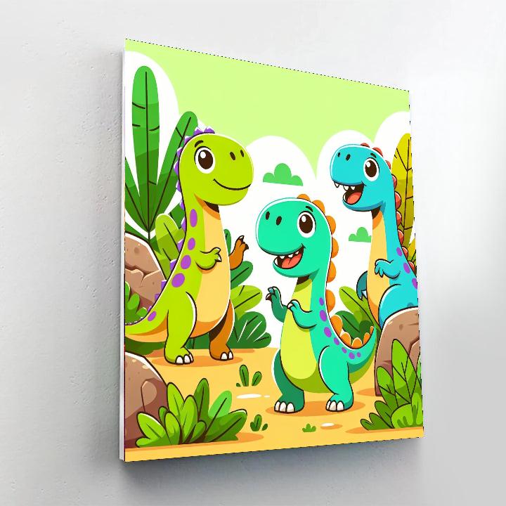 Dinosaur Detectives Paint By Numbers Art