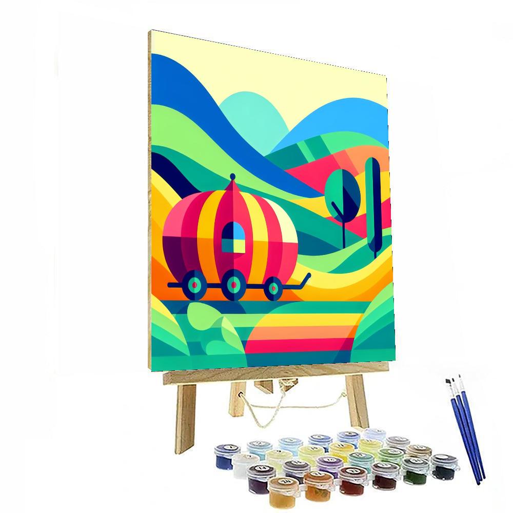 Colorful Caravan Adventure Painting Number Kit