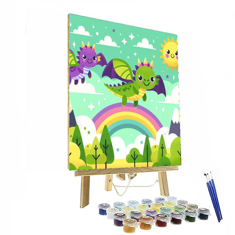 Playful Dragon Friends Paint By Numbers Kits