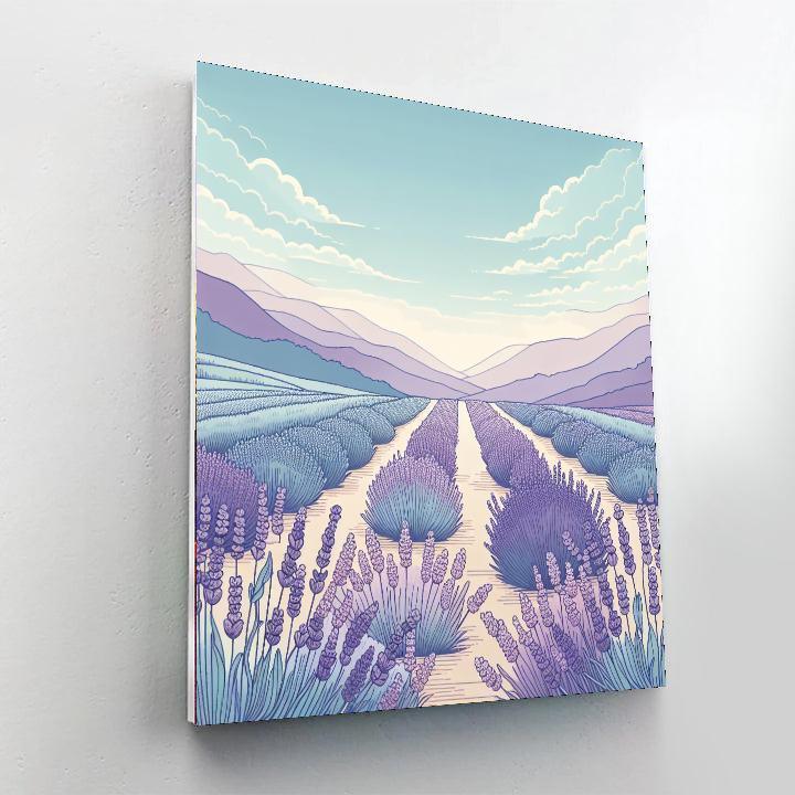 Ethereal Lavender Dreamscape Number Painting