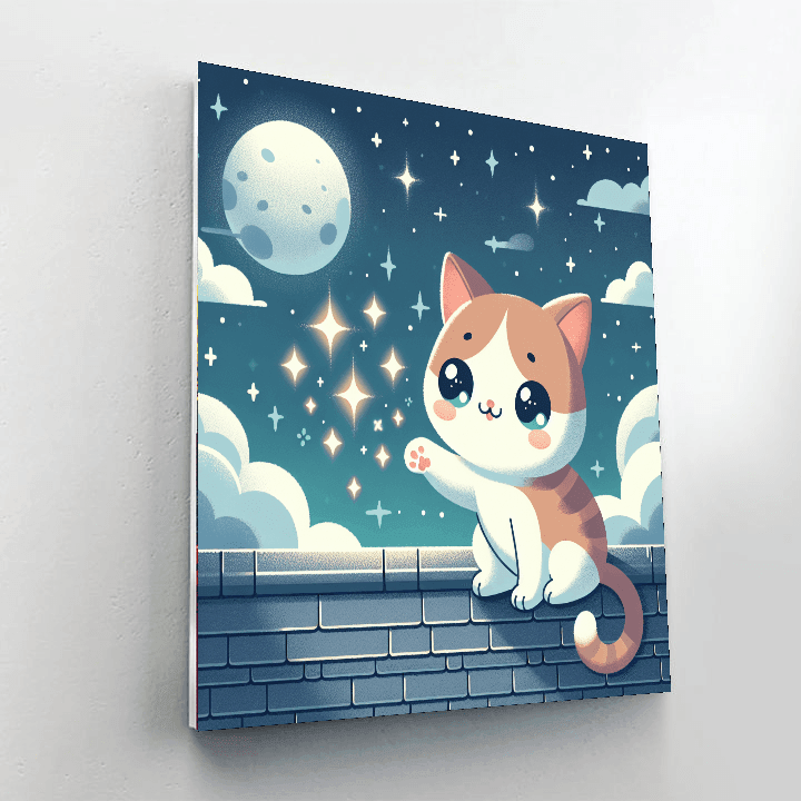 Moonlight Cat's Quest Painting By Numbers Kit