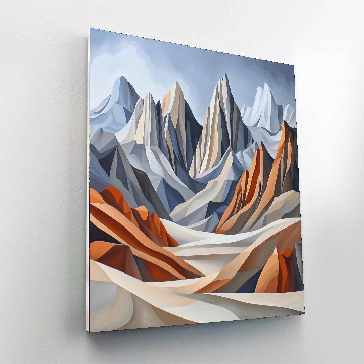 Michelangelo Inspired Mythic Peaks  DIY Paint By Numbers