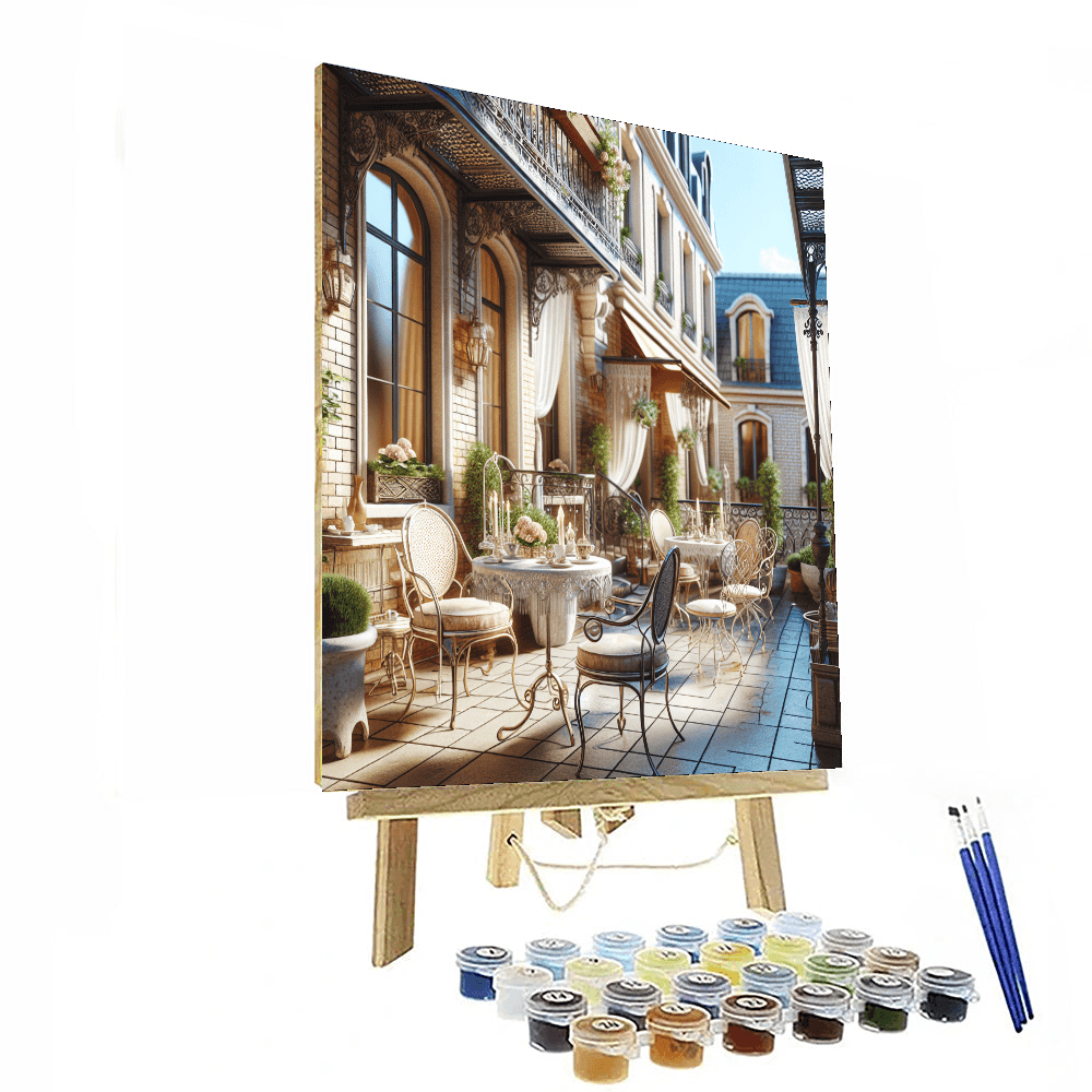 Chic Parisian Terrace Numbered Painting Kits