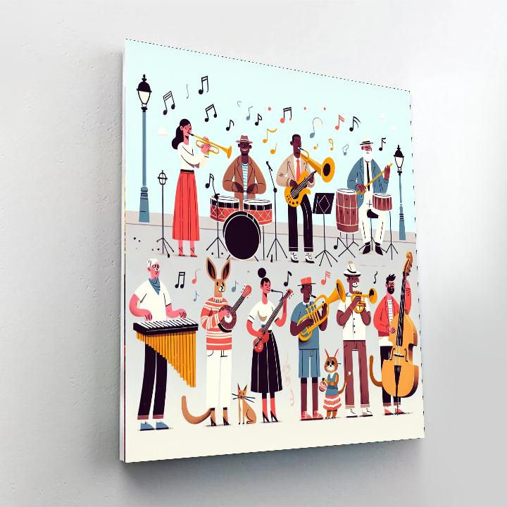 Joyous Jazz Parade Painting By Numbers Kit