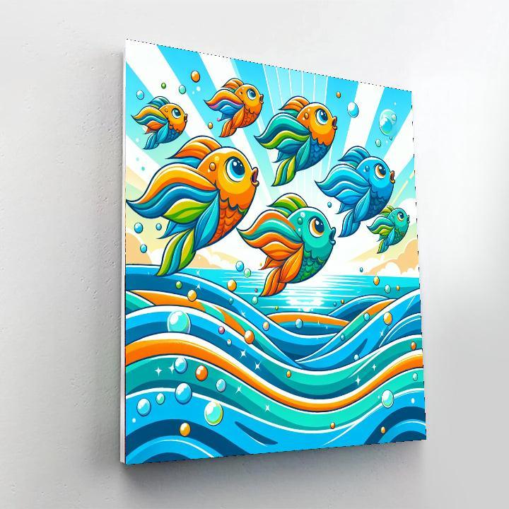 Flying Fish Paint By Numbers Art
