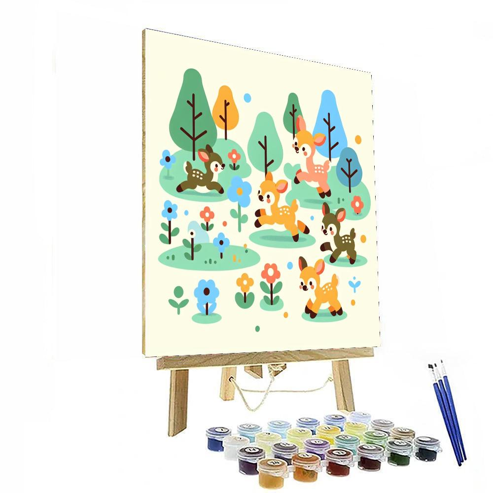 Forest Fawn Frolic Paint By Numbers