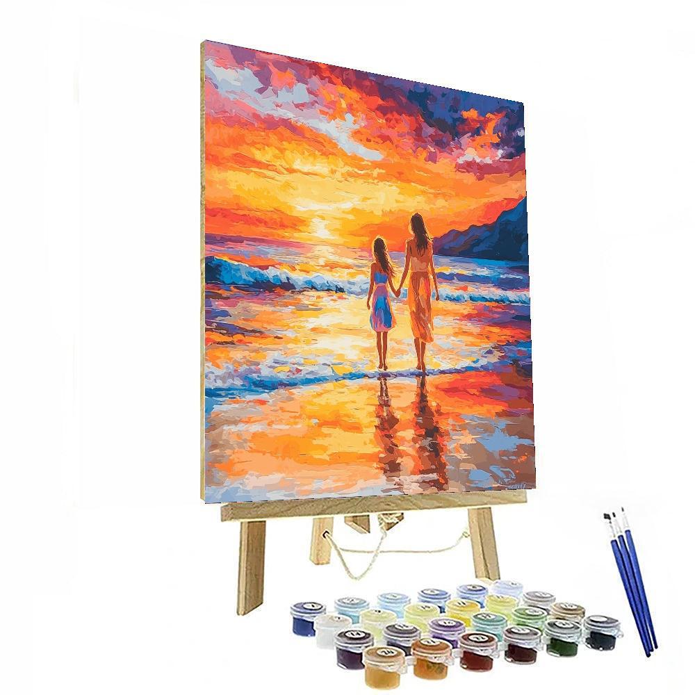 Cherished Sunset Stroll Number Painting