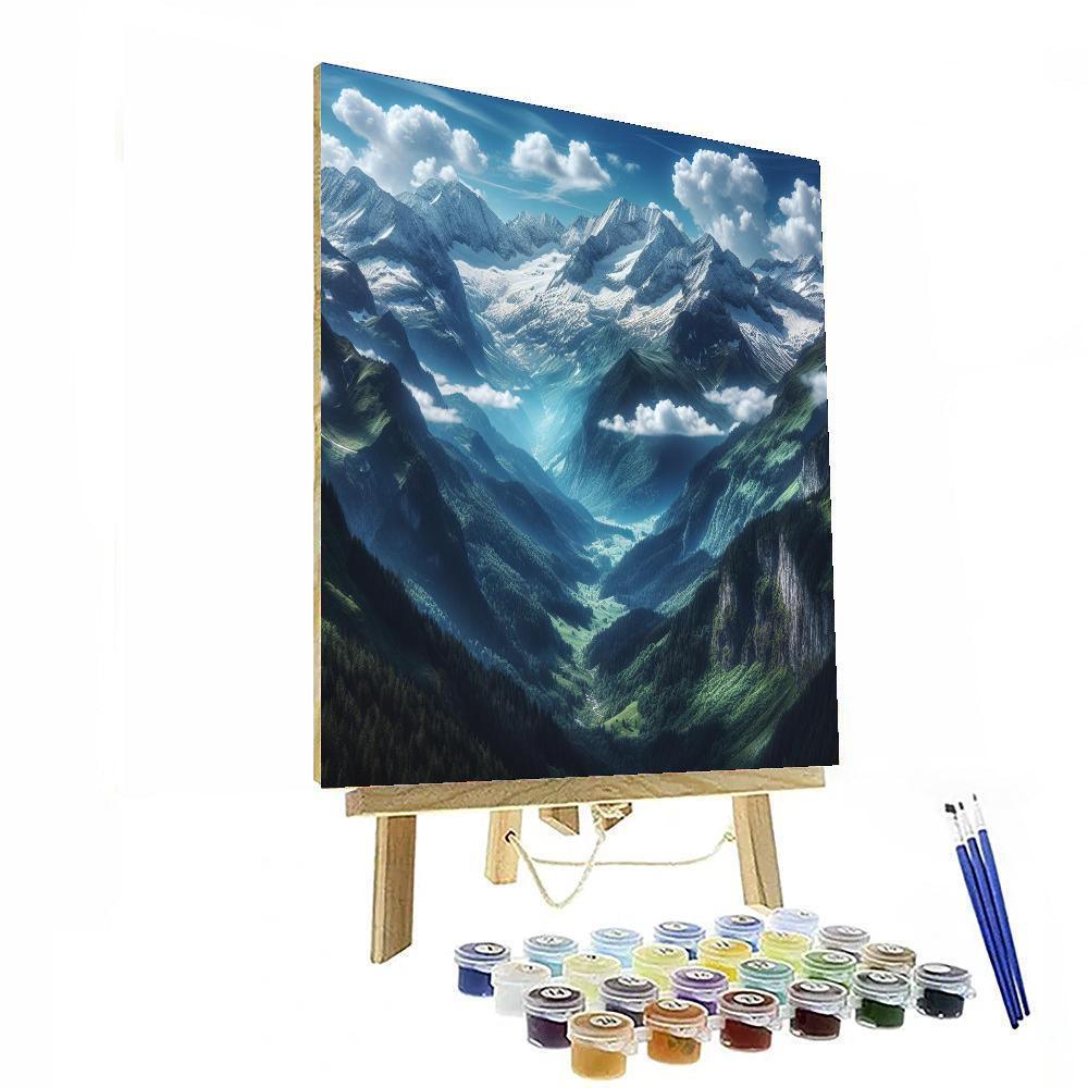 Quiet Alpine Retreat DIY Paint By Numbers