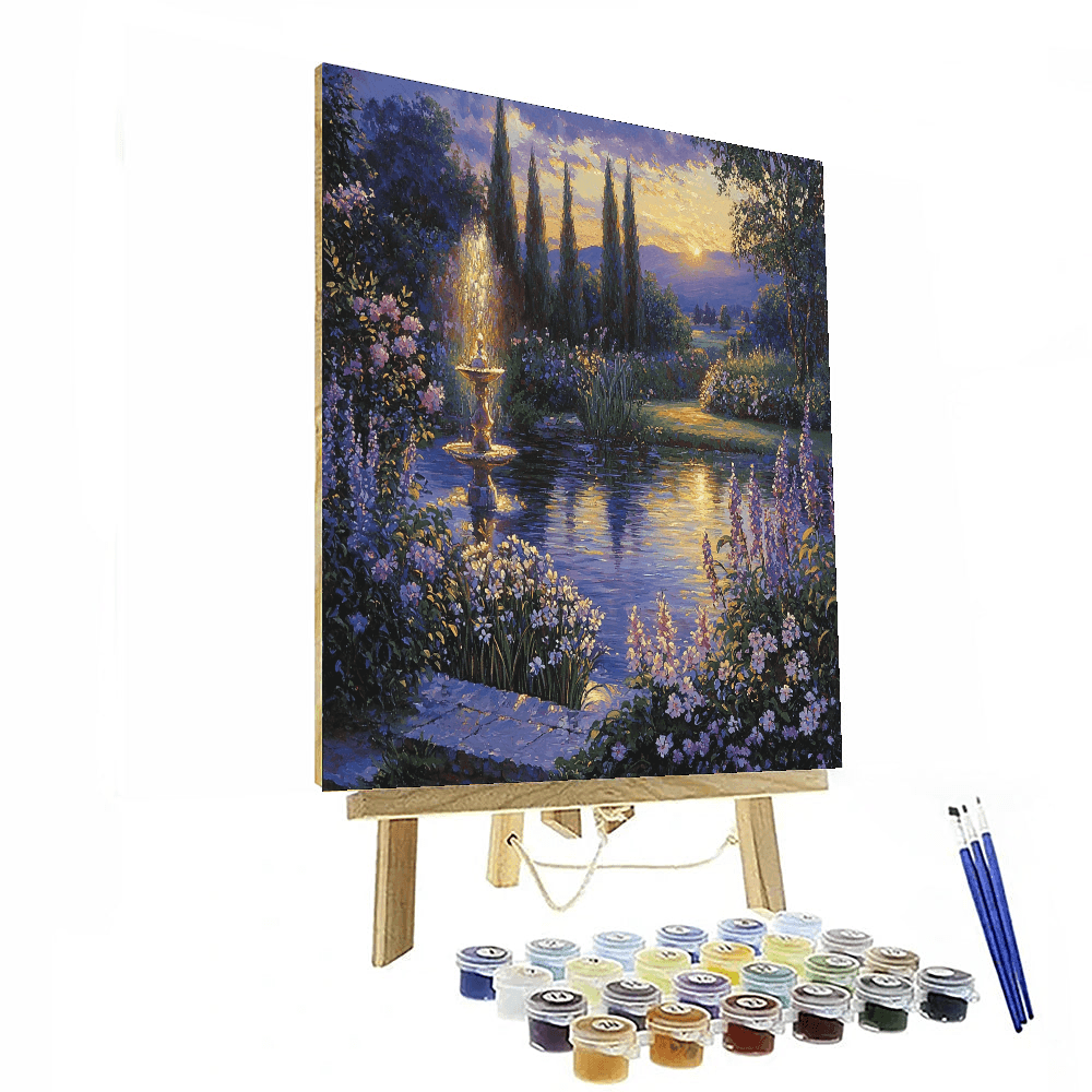 Claude Lorrain Inspired Mystical Garden At Twilight  Paint By Numbers