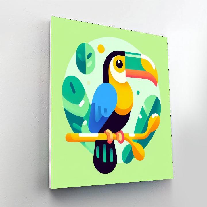 Tropical Toucan Treasure Number Painting