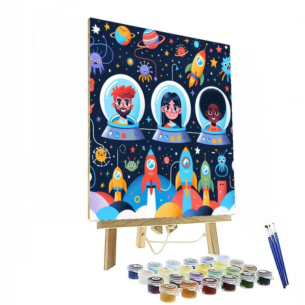 Space Explorers And The Lost Galaxy Paint By Numbers Kits