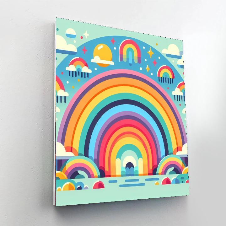 Rainbow Paradise Numbered Painting Kits