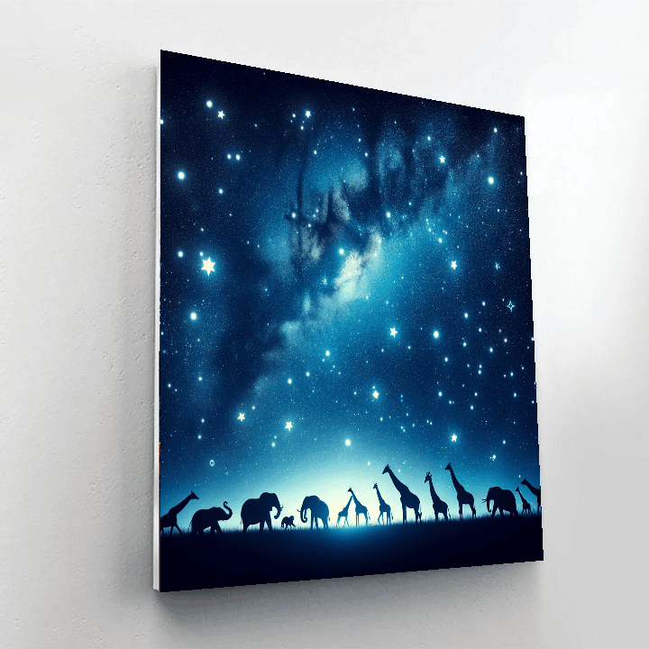 Starry Night Safari Numbered Painting Kits