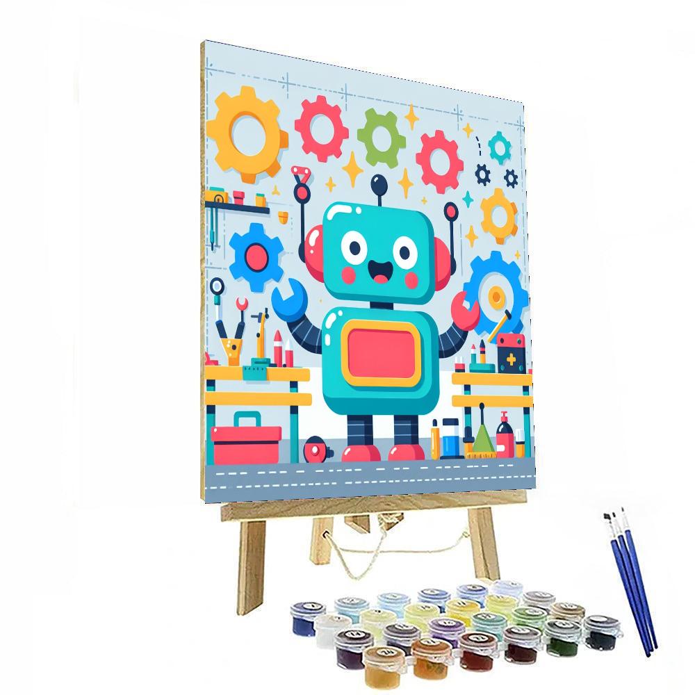 Robot's Technological Wonders DIY Paint By Numbers