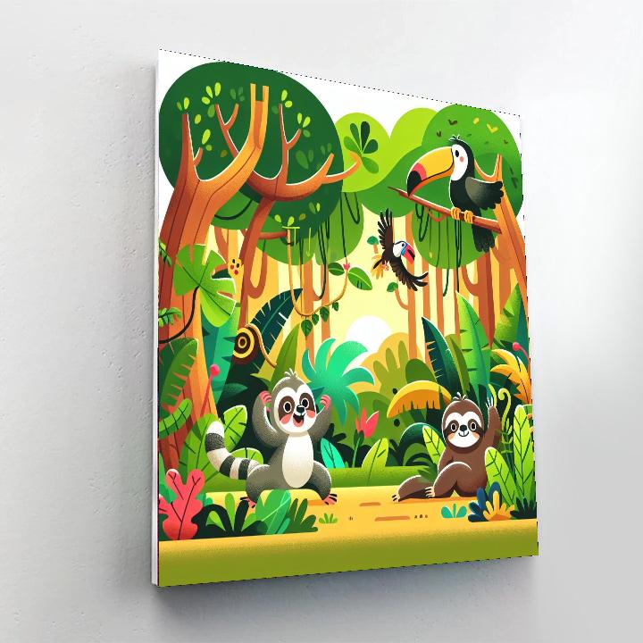 Exploring Jungle Wonders Numbered Painting Kits