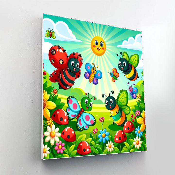 Colorful Bugs Painting By Numbers Kit