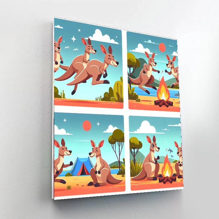 Kooky Kangaroo Kamp Painting Number Kit