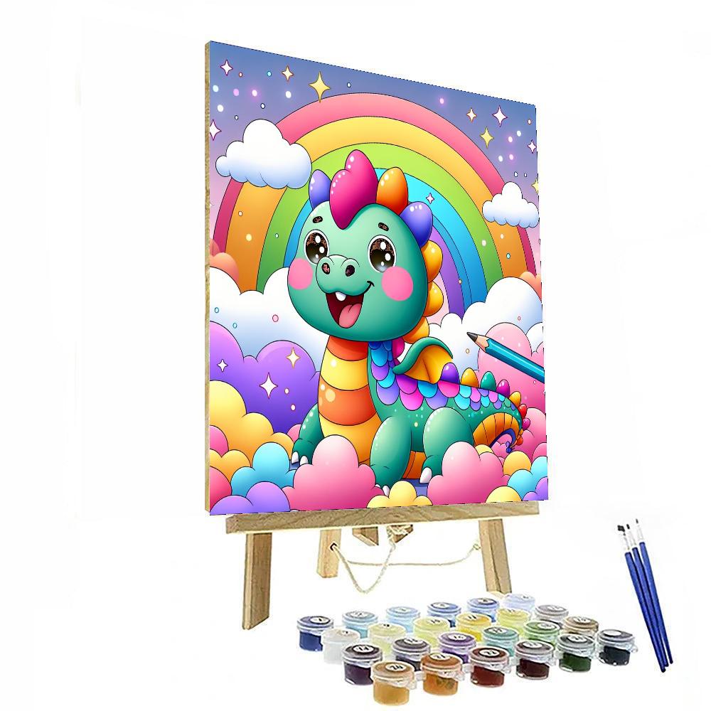 Giggles The Friendly Dragon Number Painting