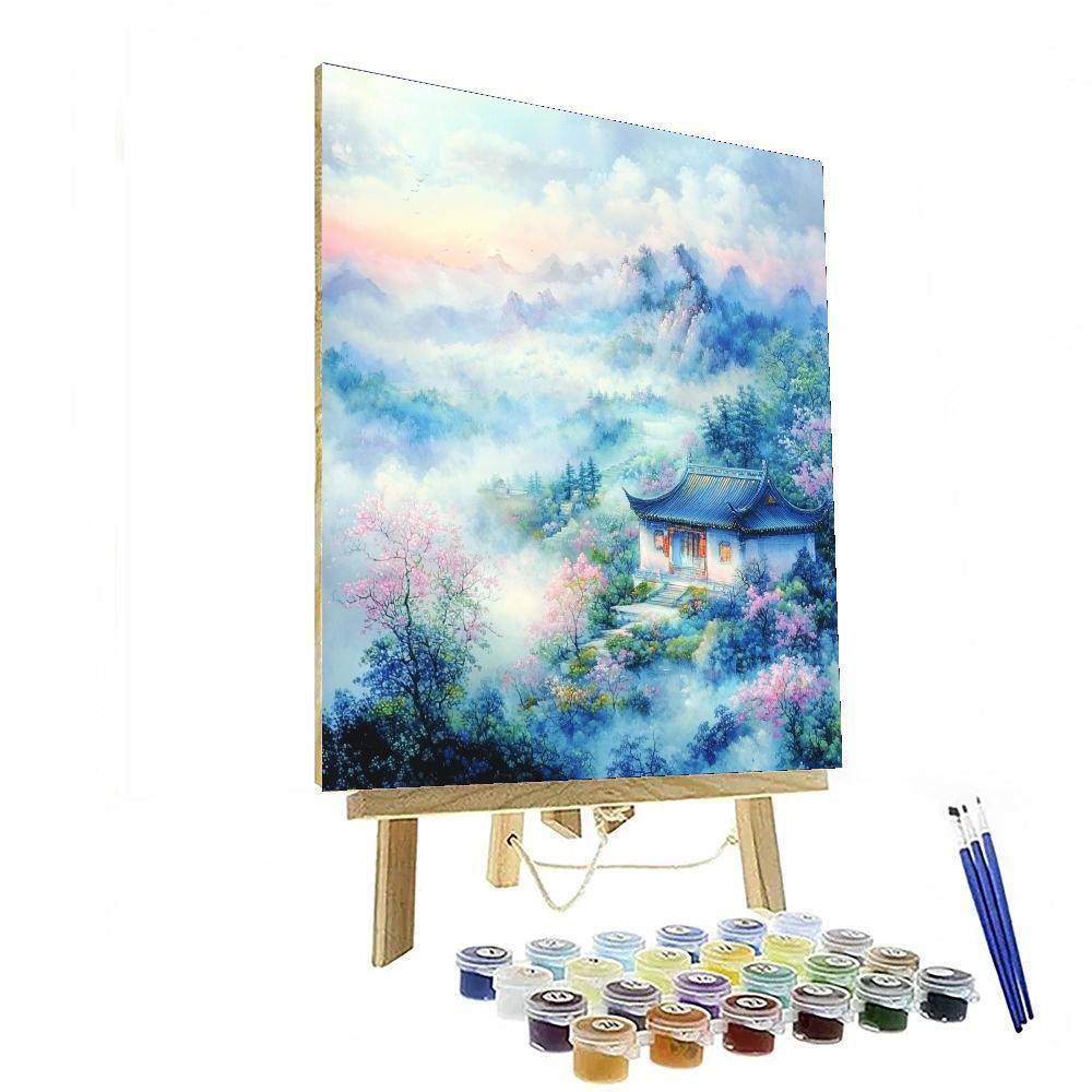 Zhao Mengfu Inspired Garden Of Clouds  Numbered Painting Kits