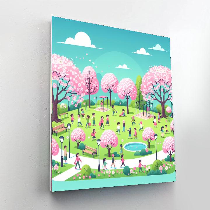 Cherry Blossom Adventure Numbered Painting Kits