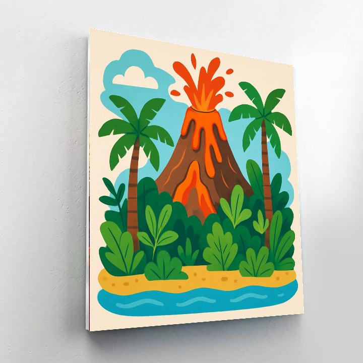 Dynamic Volcano Island Paint By Color