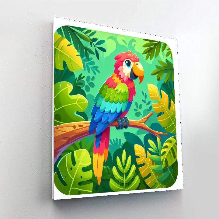 Wild Jungle Parrot Paint By Numbers