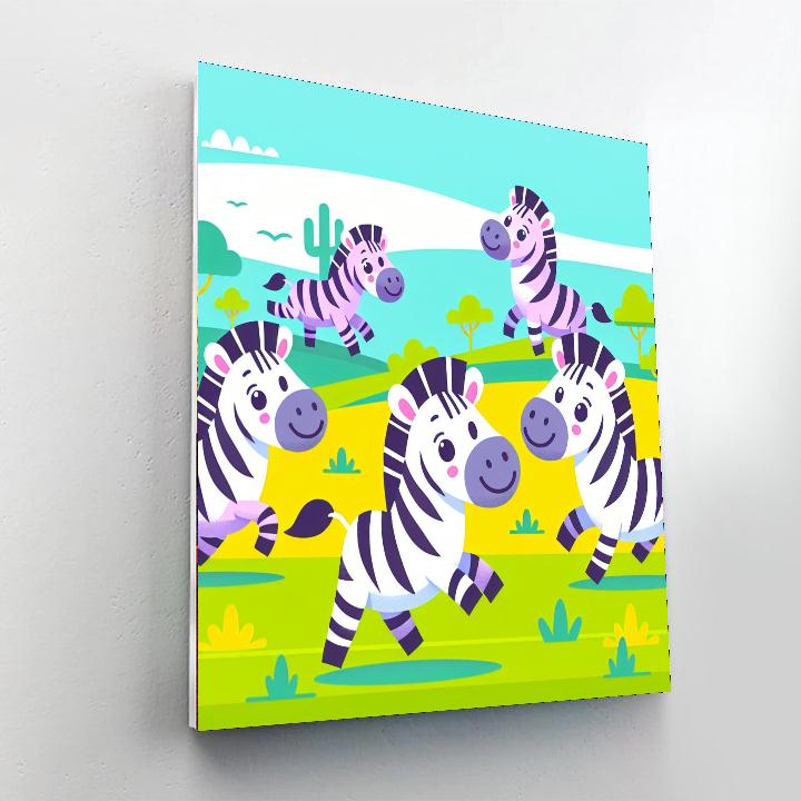Zebra's Zany Zigzag Paint By Numbers