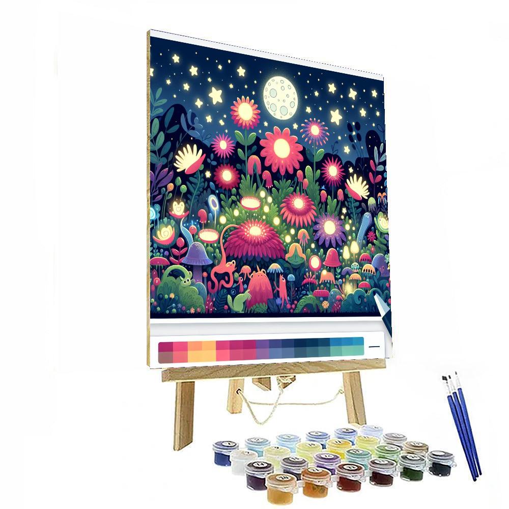 Magical Moonlight Garden Paint By Numbers Art