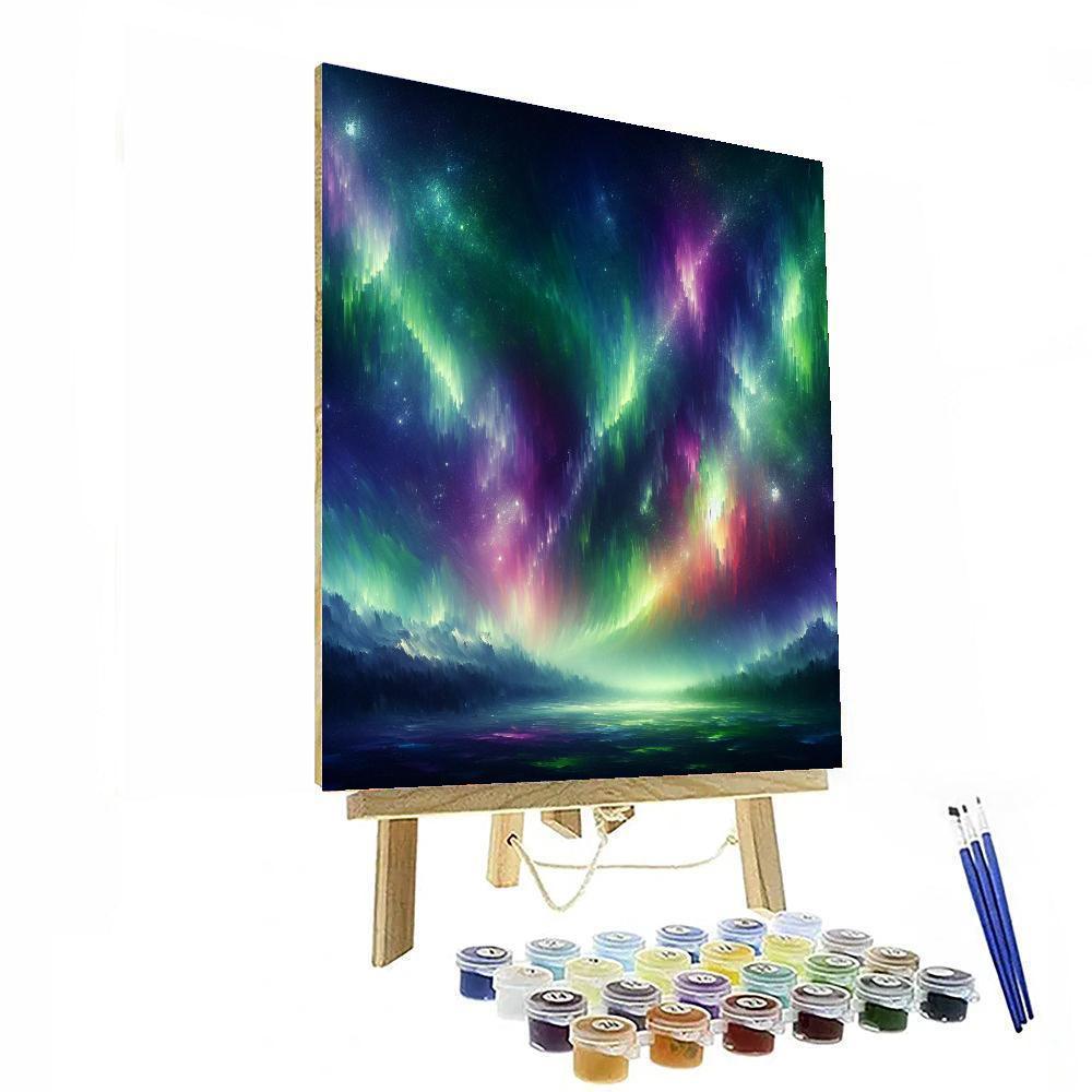 Aurora's Northern Lights Number Painting