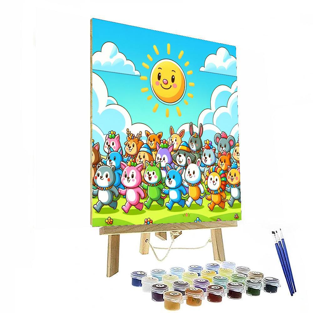 Sunny Animal Parade Paint By Color