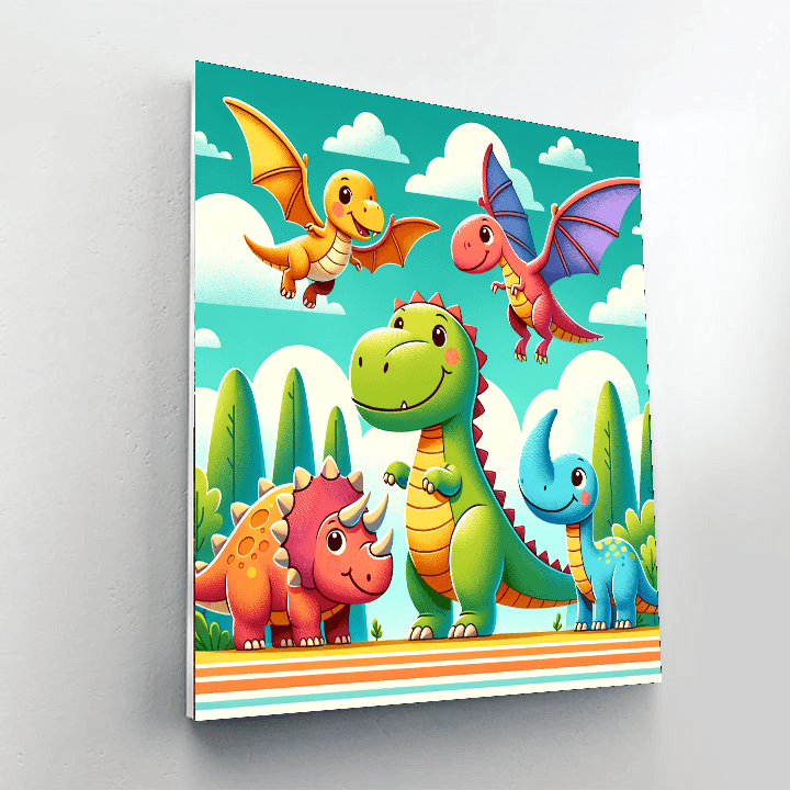 Dazzling Dinos DIY Paint By Numbers