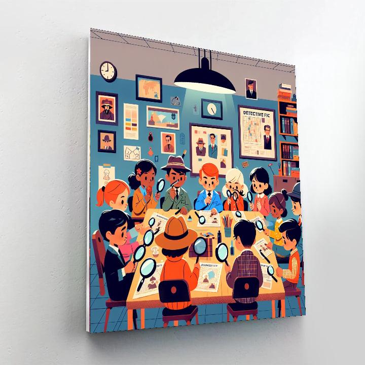 Mystery Detective Headquarters Painting Number Kit