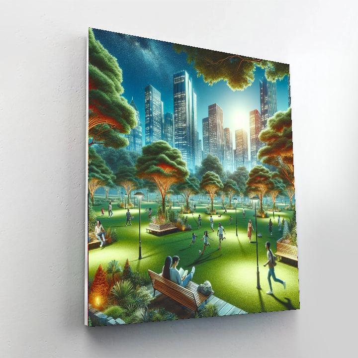 Chic Urban Park Painting Number Kit