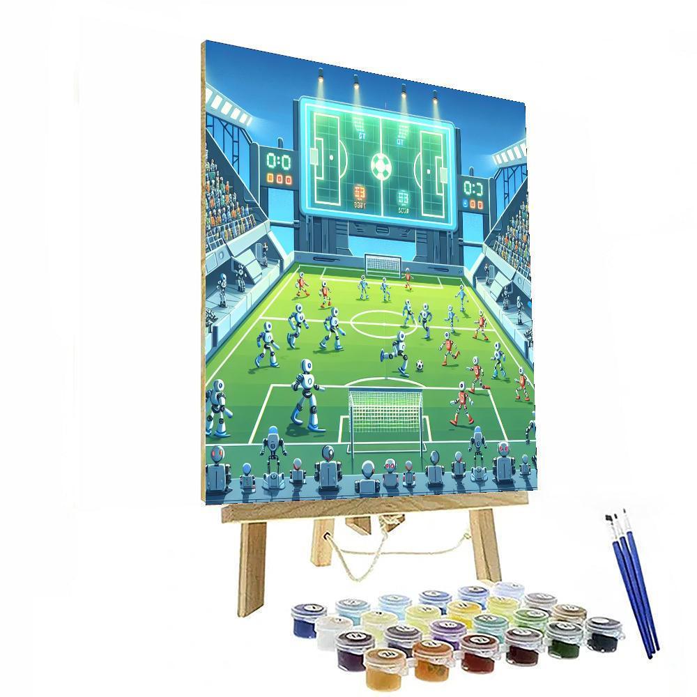 Robot Soccer Tournament Paint By Numbers