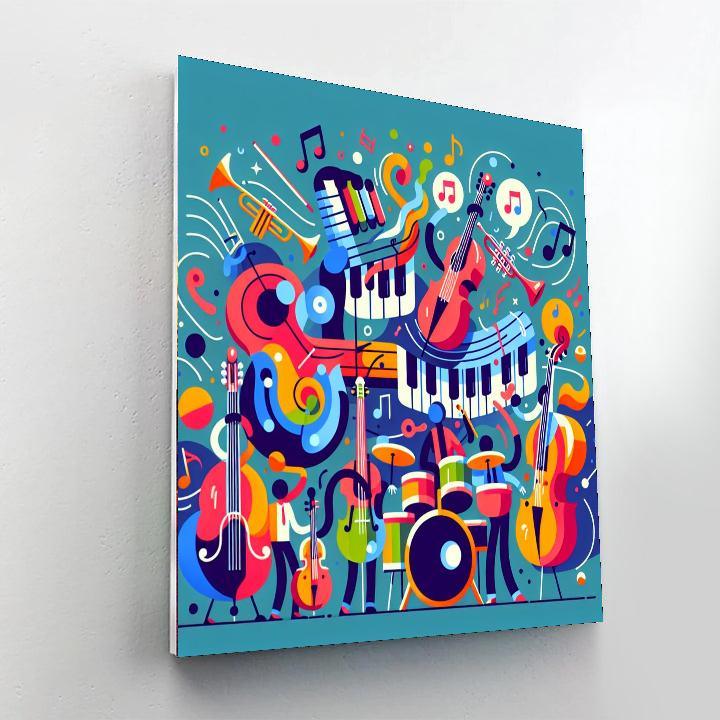Funky Music Jam DIY Paint By Numbers