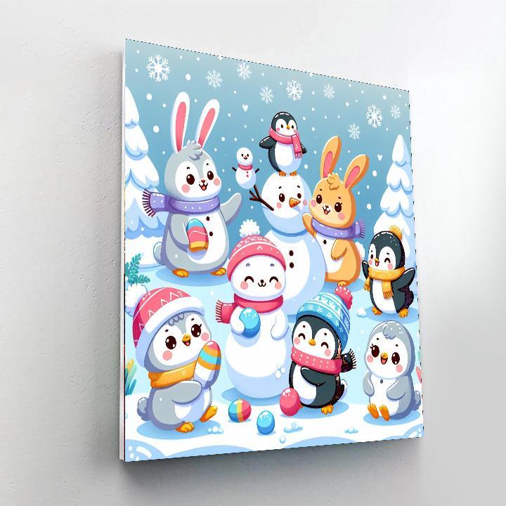 Frosty Winter Friends Paint By Numbers