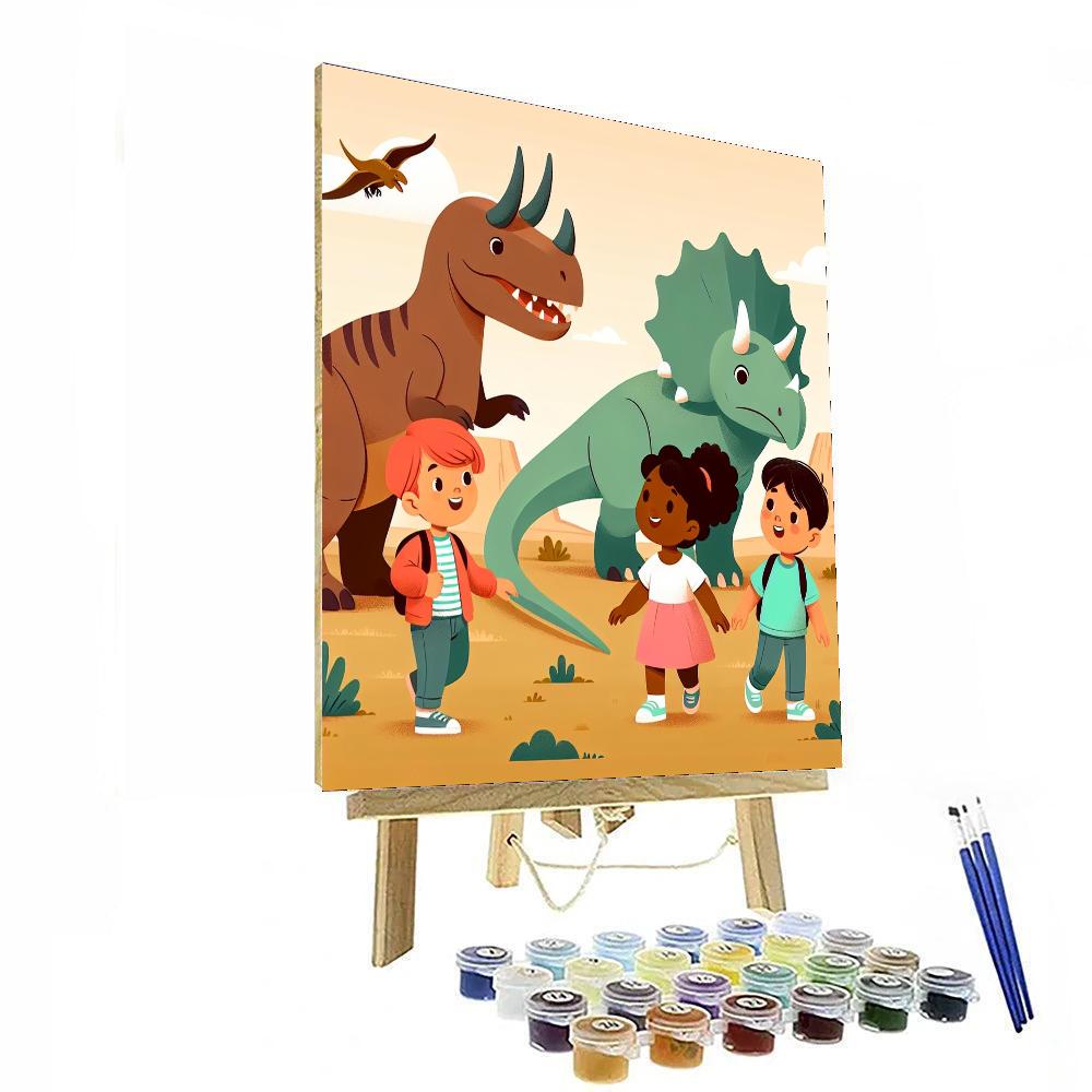 Journey To The Dino World Number Painting