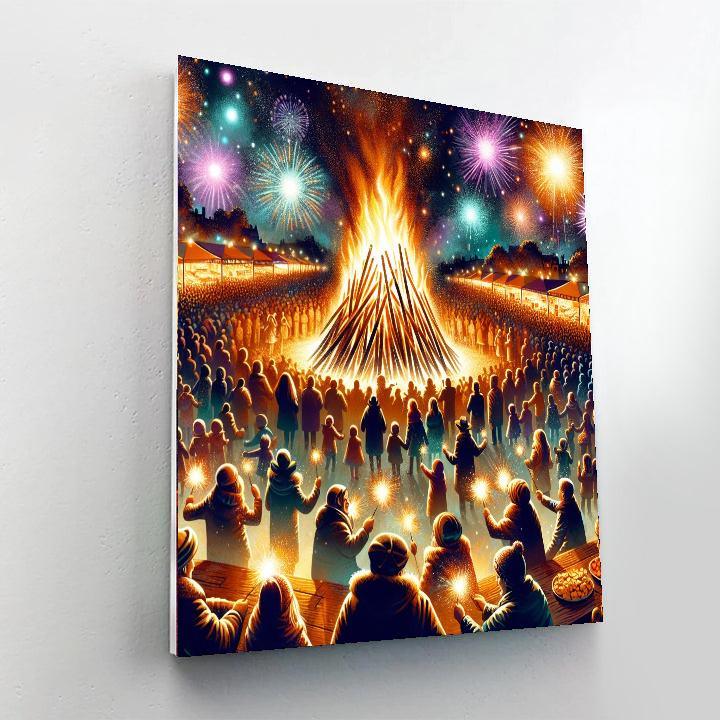 Bonfire Night - England Number Painting