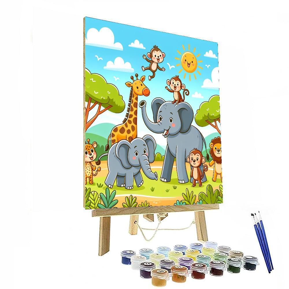 Charming Creature Safari Paint By Numbers Art