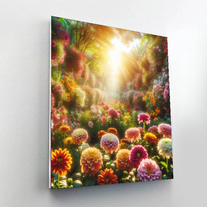 Garden Bloom Burst Painting Number Kit