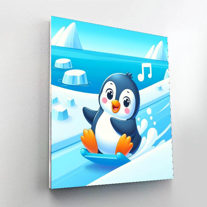 Jazzy Penguin Number Painting