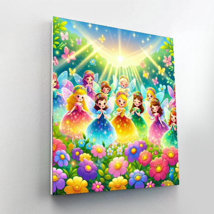 Lovely Little Garden Fairies Painting By Numbers Kit