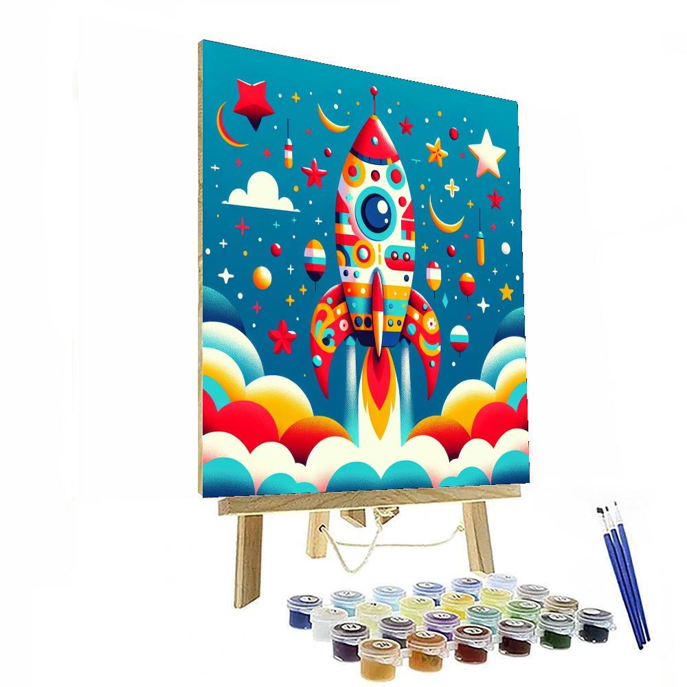 Colorful Rocket Paint By Color