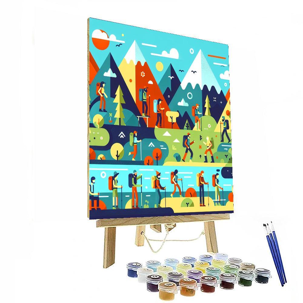 Adventurous Mountain Quest Painting Number Kit