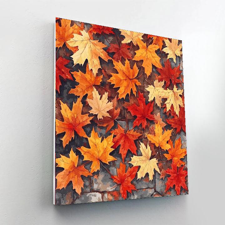 Leonardo Da Vinci Inspired Symphony Of Autumn Leaves  DIY Paint By Numbers