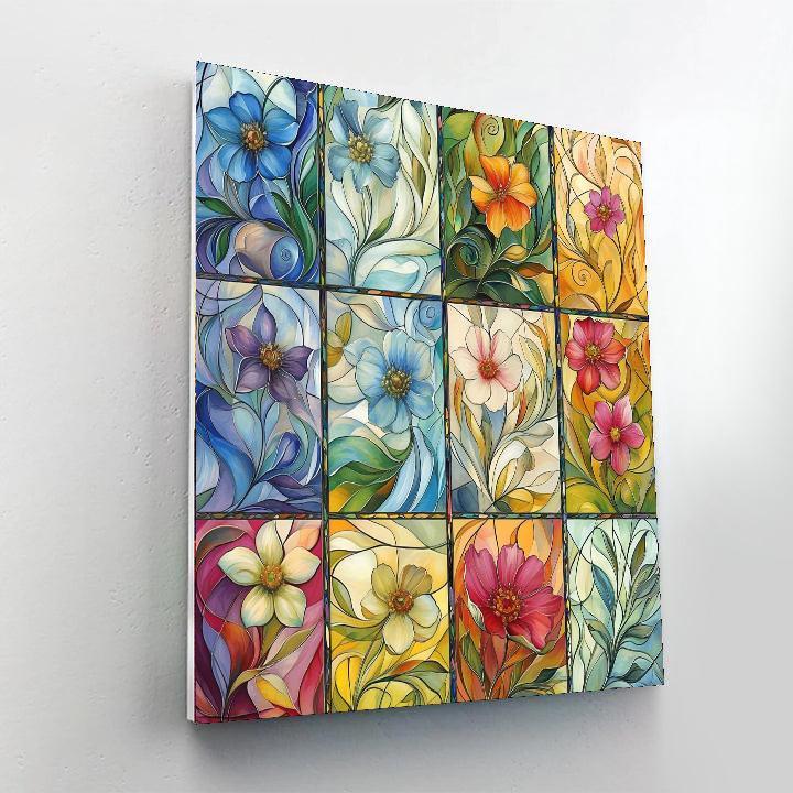 Alphonse Mucha Inspired Nature's Mosaic  Painting Number Kit