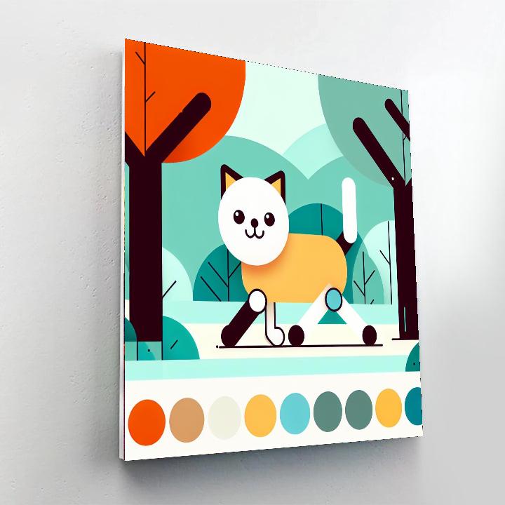 Whiskers' Woodland Walk Painting Number Kit