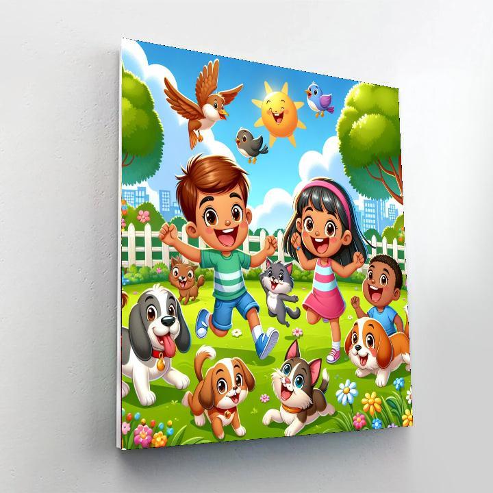 Happy Pet Day Out Painting Number Kit
